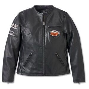 Harley-Davidson Women's 120th Anniversary Cafe Racer Leather Jacket 97052-23VW